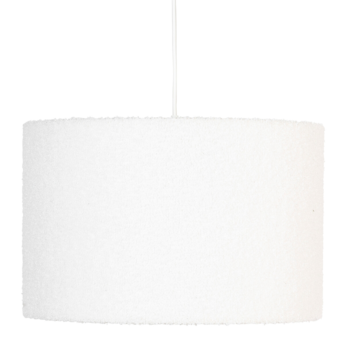 Candeeiro de teto TINA com abajour em pelo bouclé