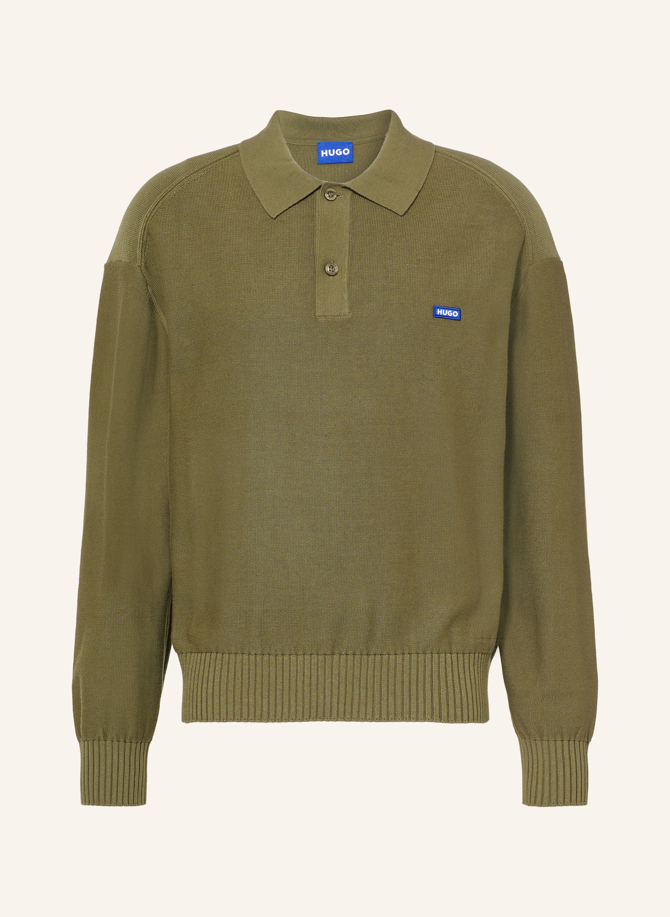 HUGO Strick-Poloshirt SAN PETTY Oversized Fit