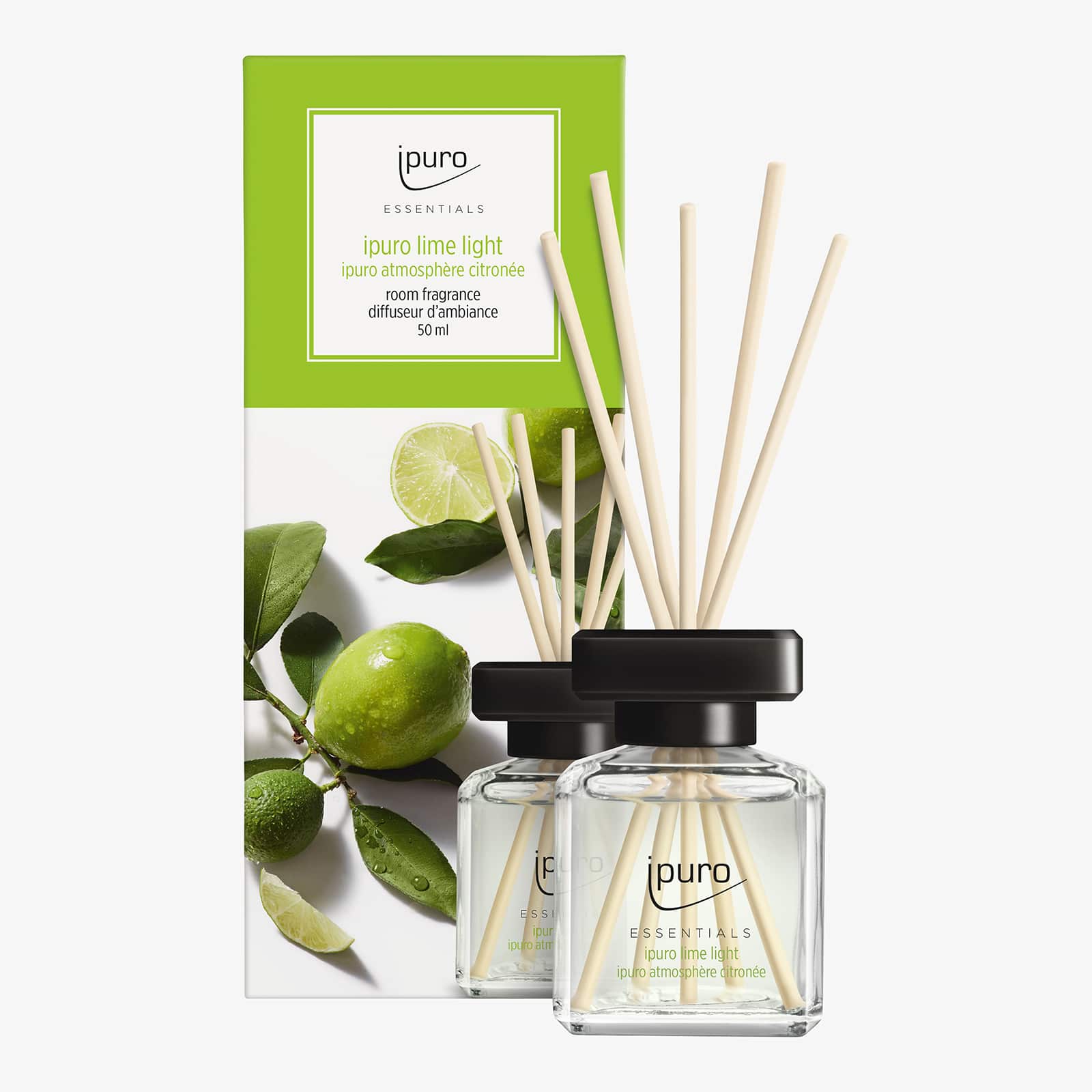 ipuro ESSENTIALS Raumduft Lime Light Grün, 50 ml