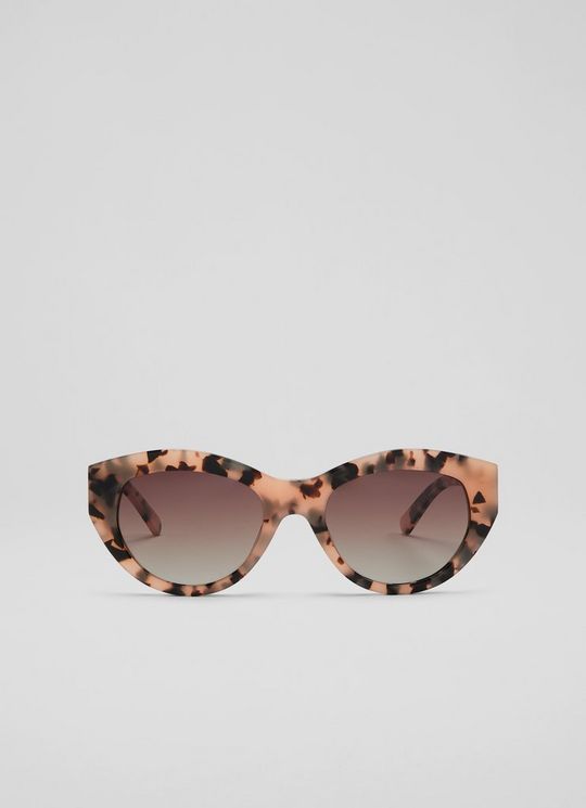 Luana Brown Tort Acetate Cat Eye Sunglass Frame