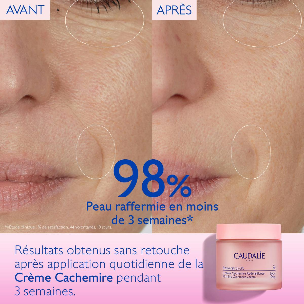 Crème Cachemire Redensifiante au Resvératrol, alternative au Rétinol - Recharge