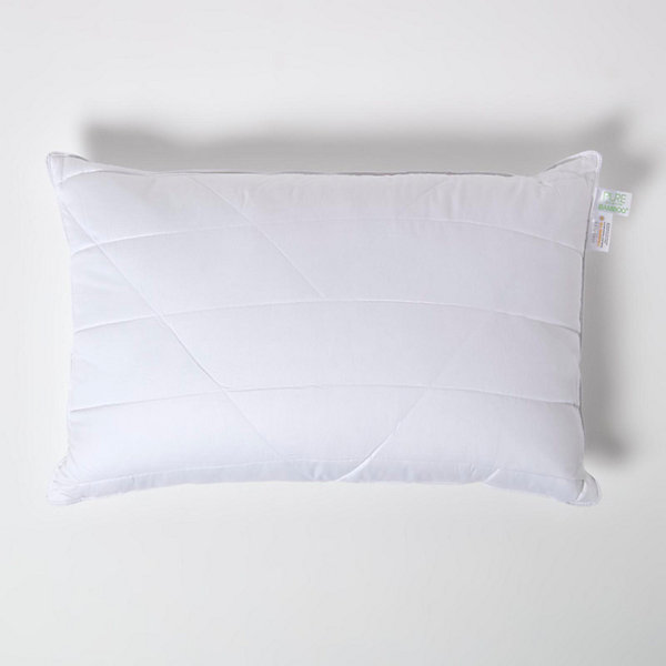 Oreiller en coton bio et fibre de bambou, 50 x 75 cm - HOMESCAPES