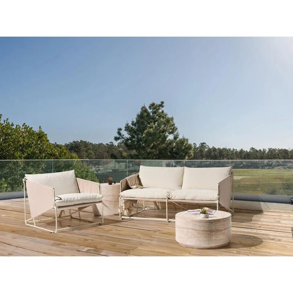 PONTE - Loungeset 3-zits - Taupe - Staal