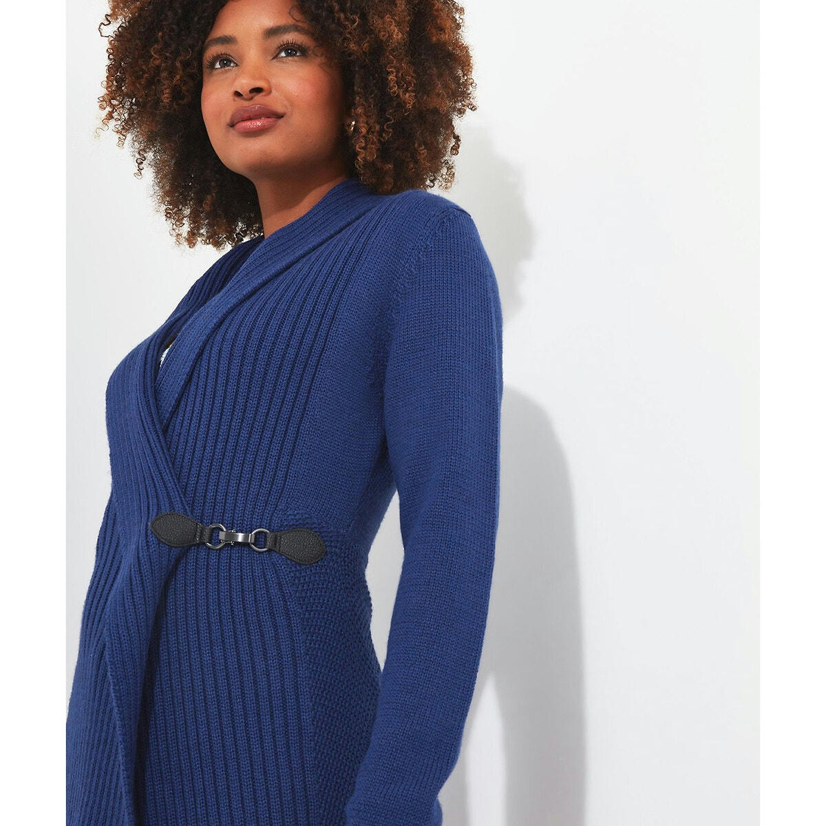 Cardigan mi-long col châle