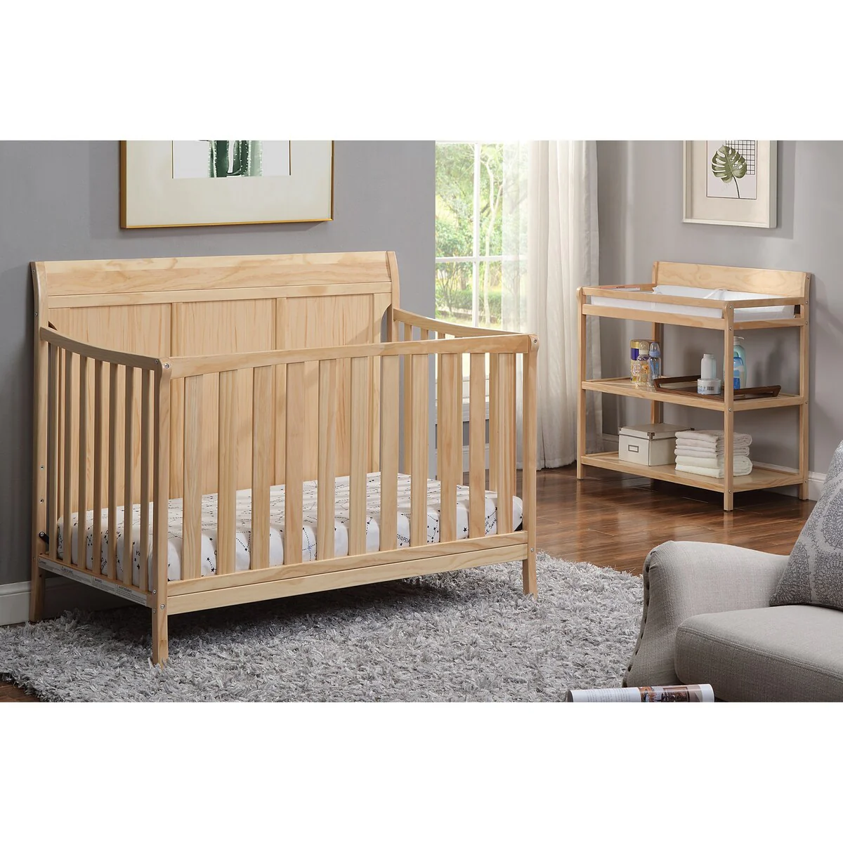 Suite Bebe Shailee 4-in-1 Convertible Crib Natural