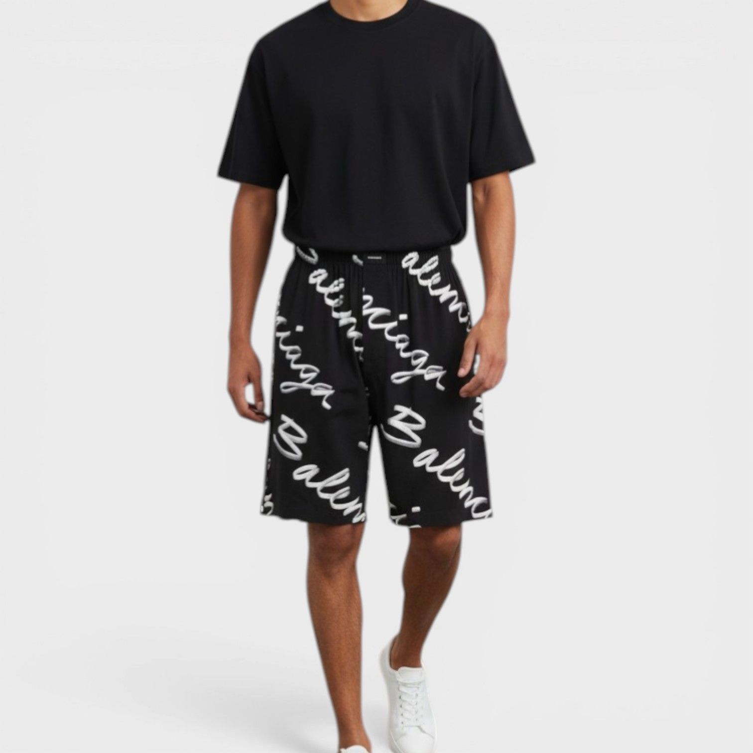 Balenciaga Pyjama Shorts Black