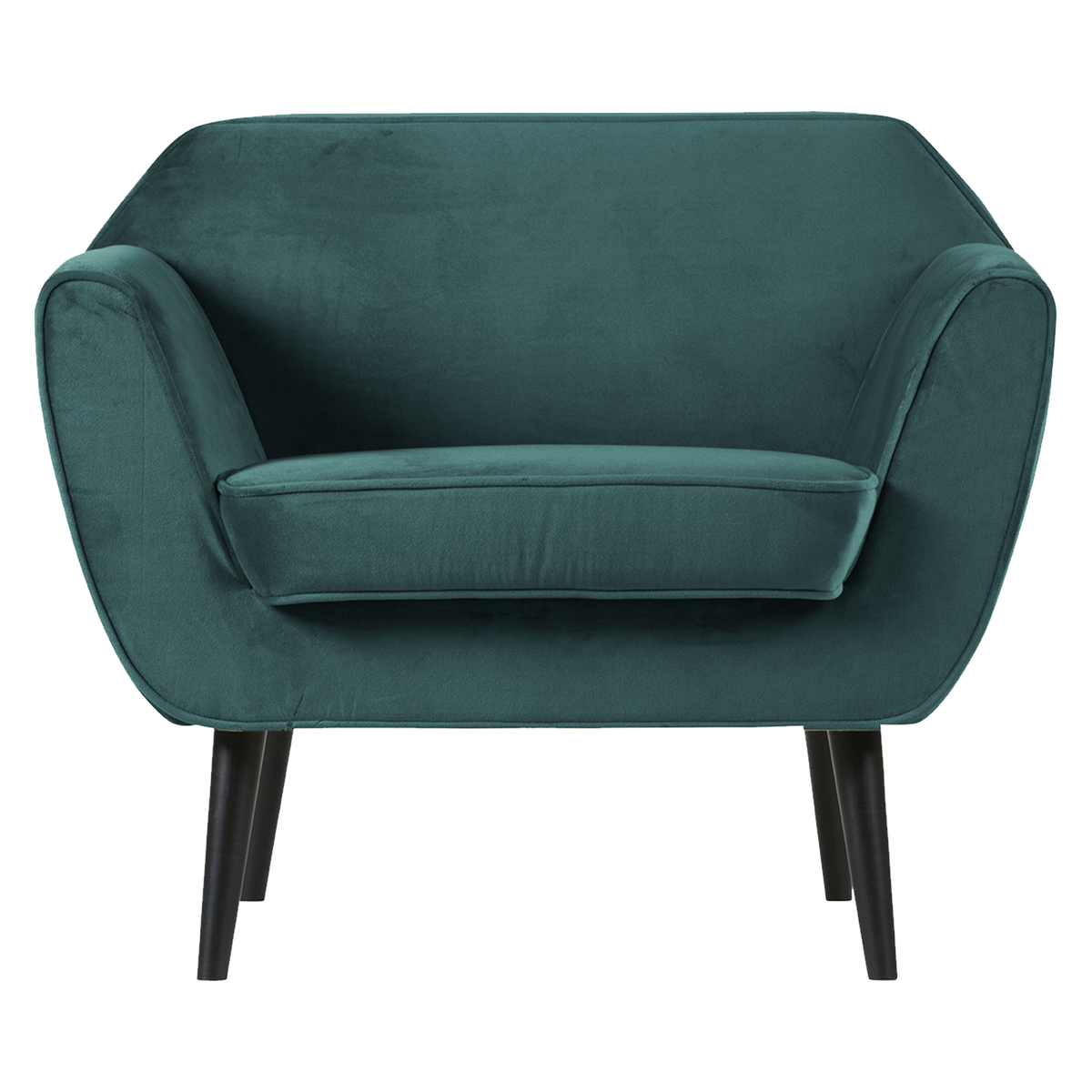 WOOOD fauteuil Rocco - Velvet - Teal - 75x92x81