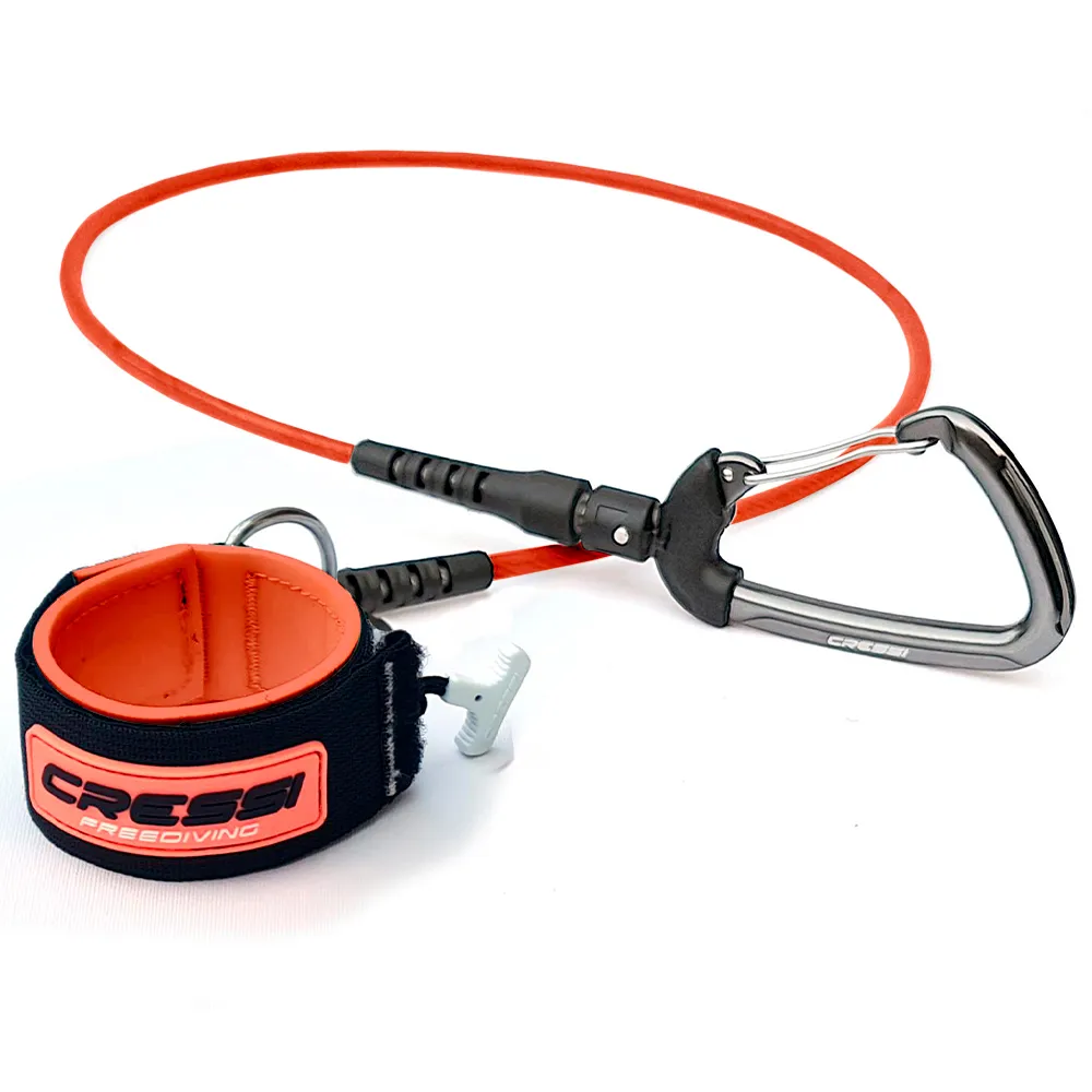 Cressi Apnea Silicone Lanyard carabiner 100 cm