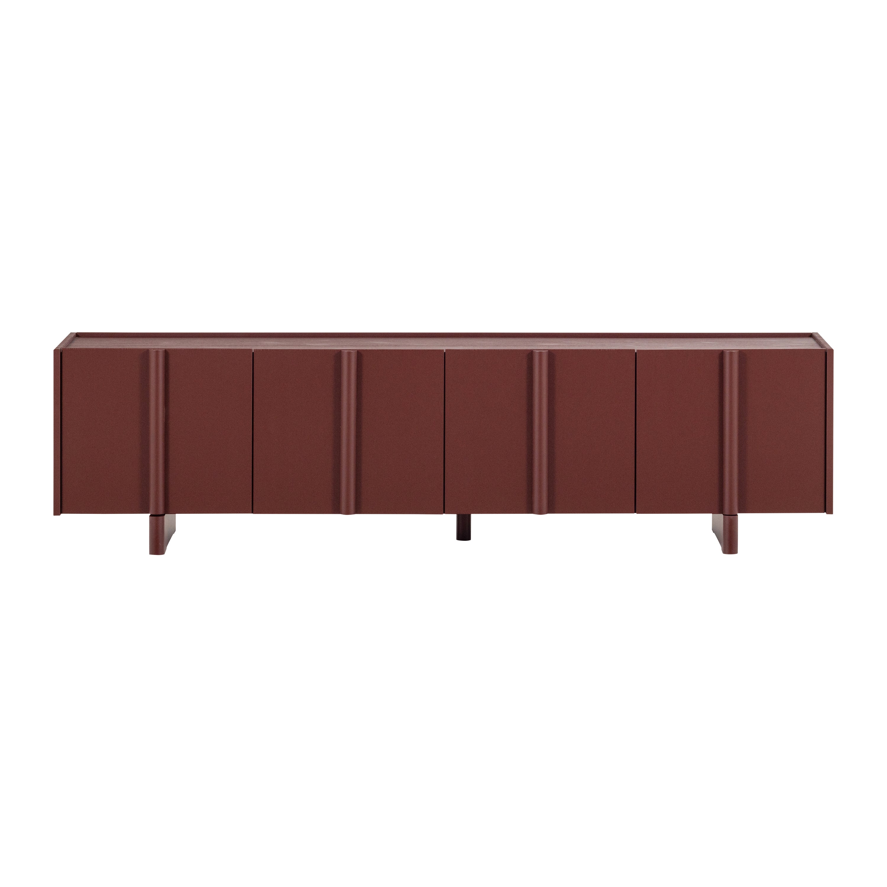 WOOOD x fonQ Basu Tv-meubel Grenenhout B 200 cm - Bordeauxrood
