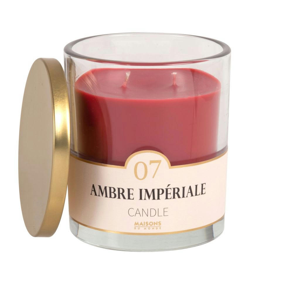 COLORAMA - Bougie parfumée rouge en verre H11