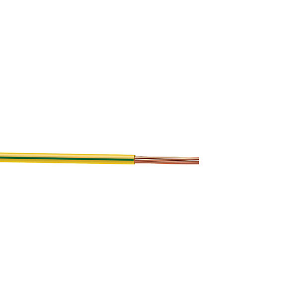 Fil 6mm² H07VR vert/jaune couronne 5m