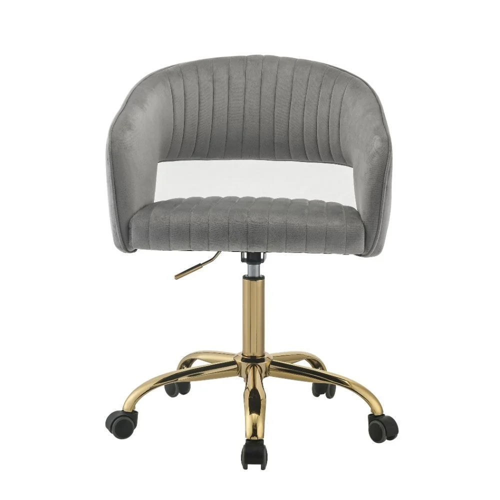 Swivel & Adjustable Modern Luxury Style Office Chair with Barrel Backrest and Sloped Armrest