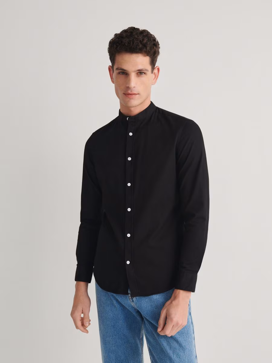 Super Slim Fit Shirt With Stand Up Collar