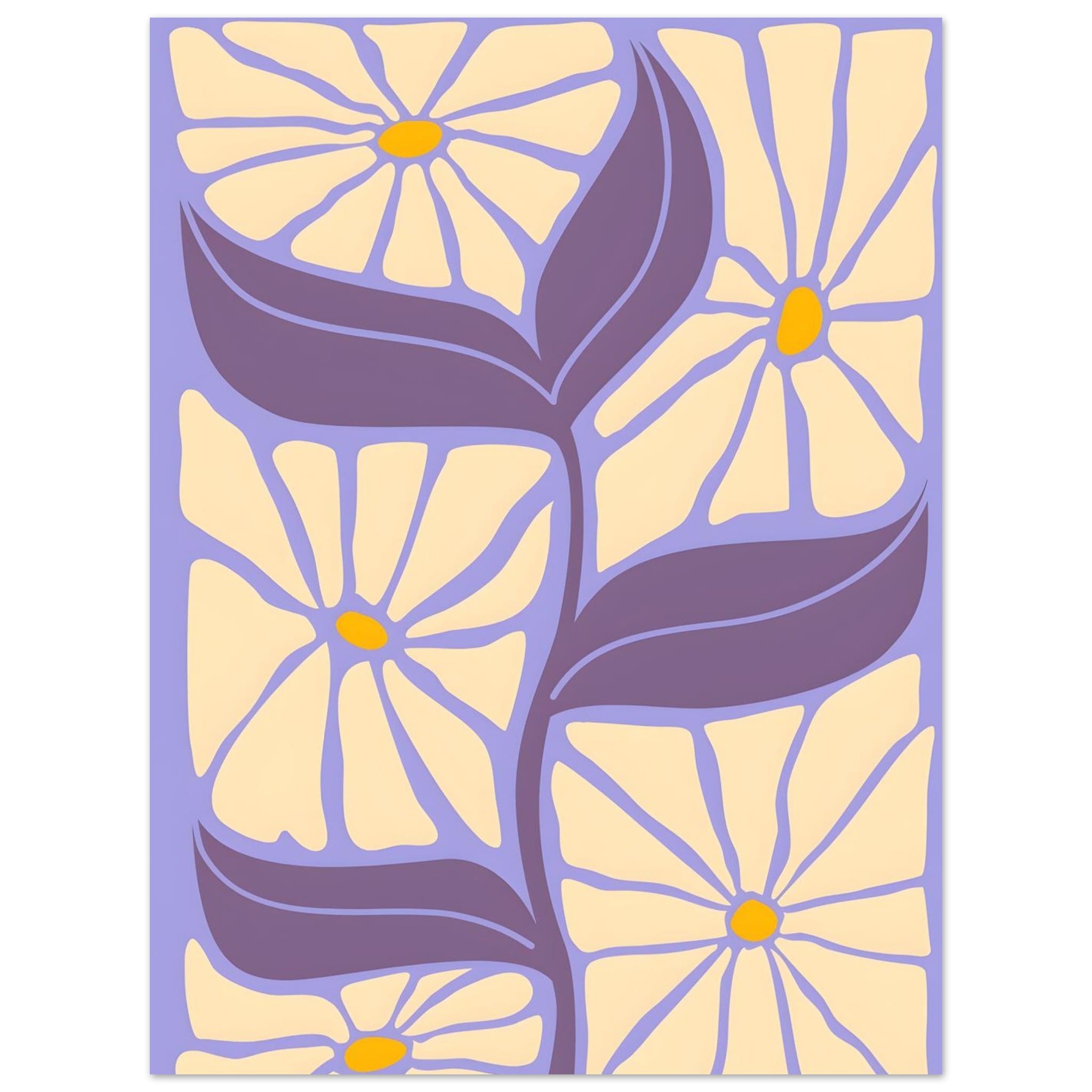 Artfulprints Poster Matisse - Floral form  - 30x40 cm - Paars