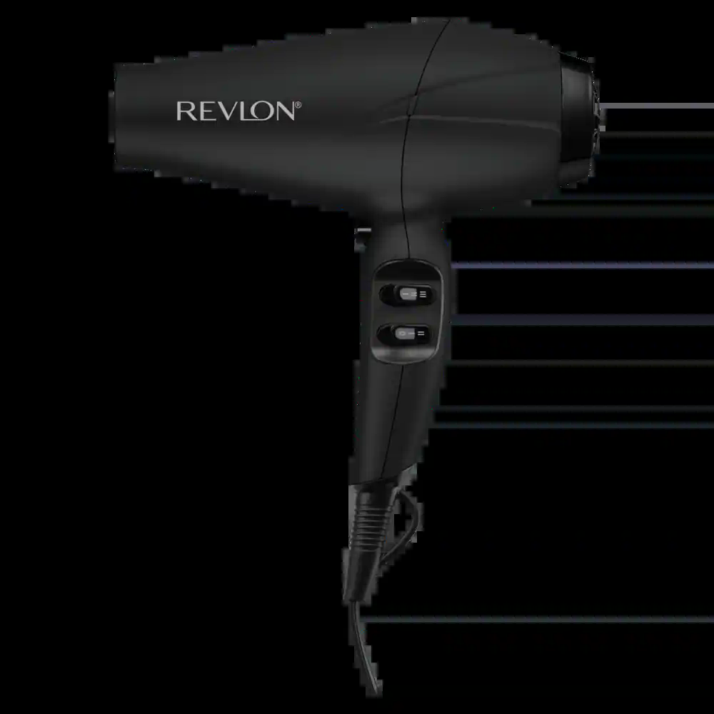 Revlon Quick Dry 2-Speed Ceramic Ionic Hair Dryer with Diffuser & Concentrator, Black