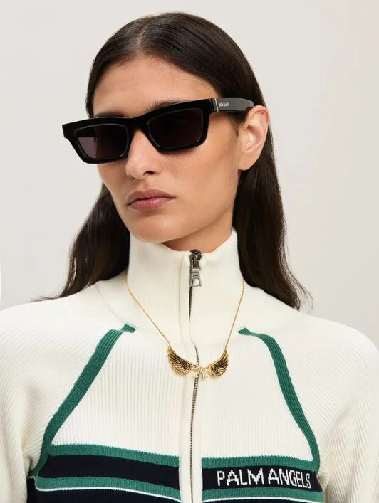 Monogram with wings necklace