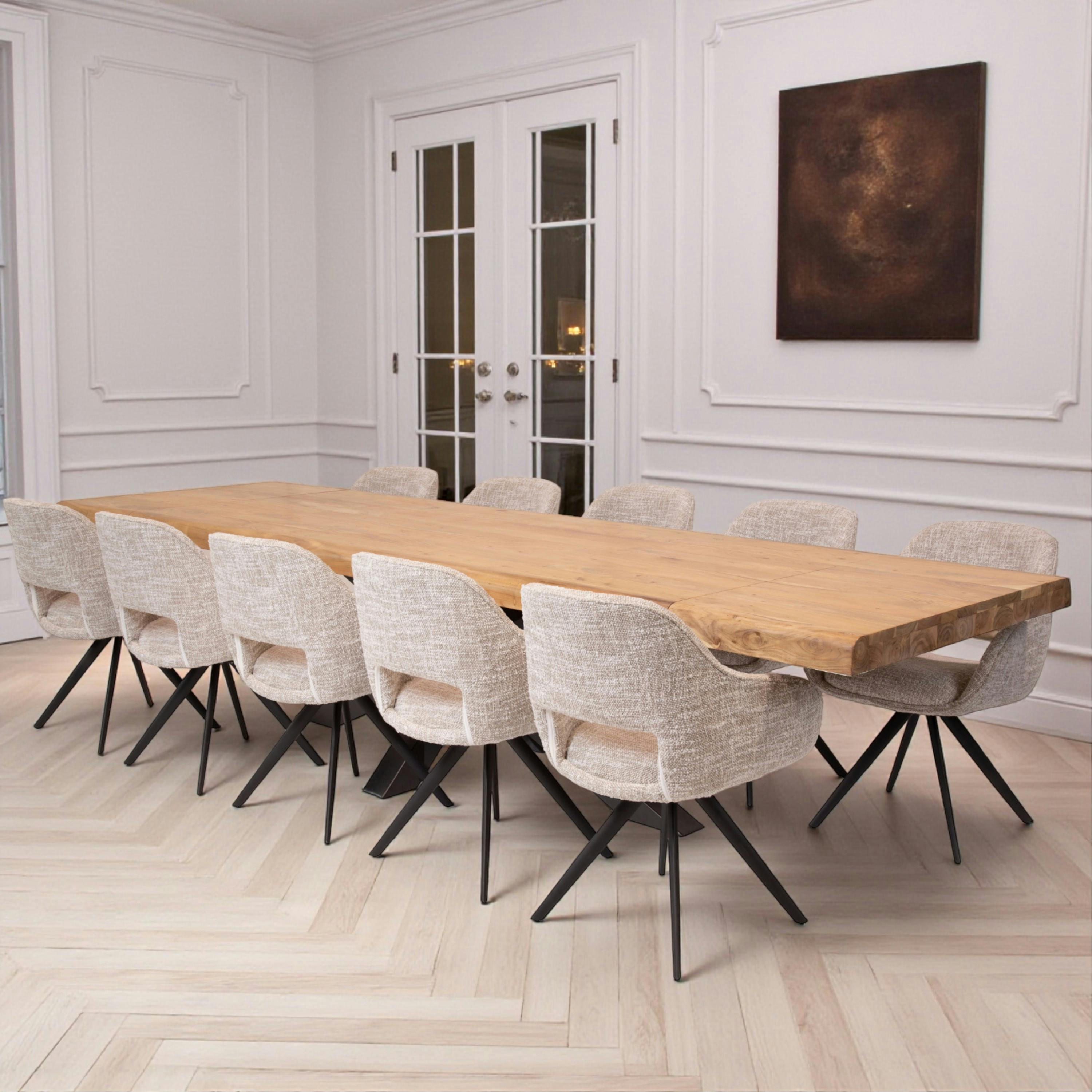 Table à manger extensible bois massif 200/300 cm MELBOURNE