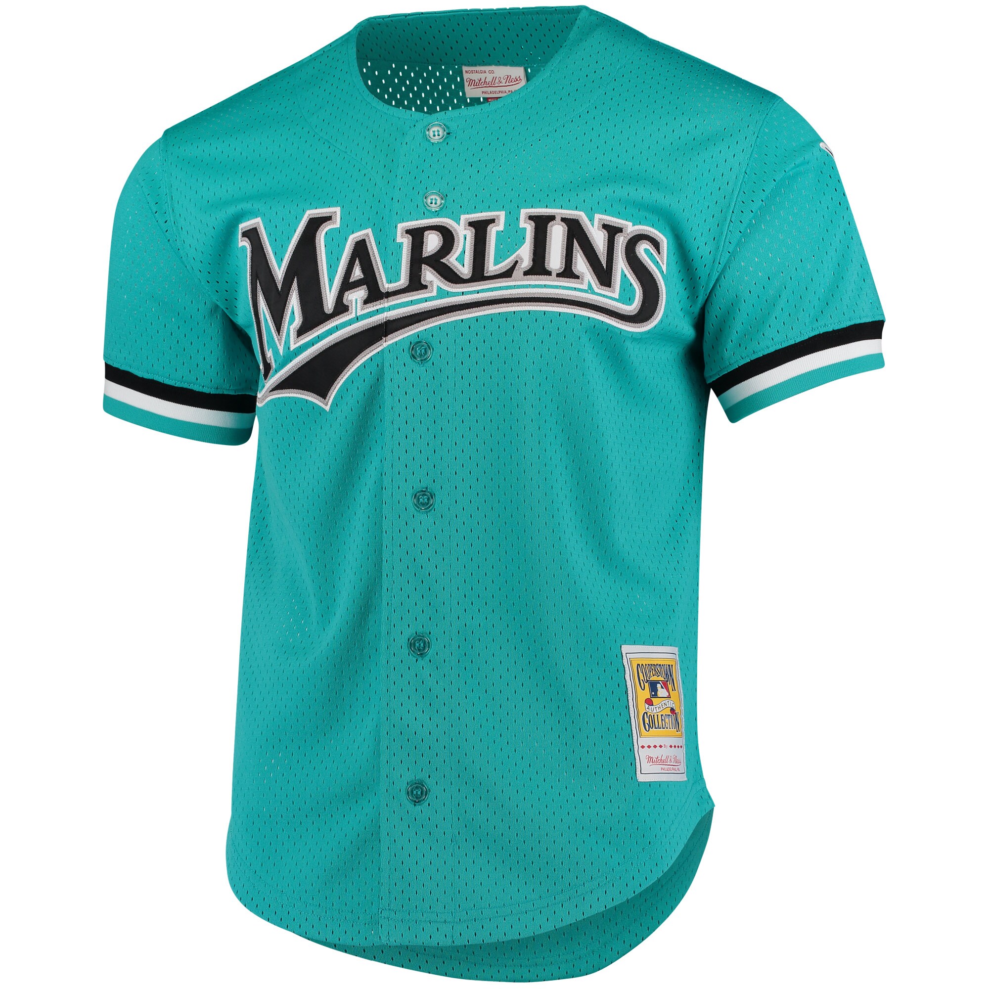 Andre Dawson Florida Marlins Fashion Cooperstown Collection Mesh Batting Practice Jersey - Teal