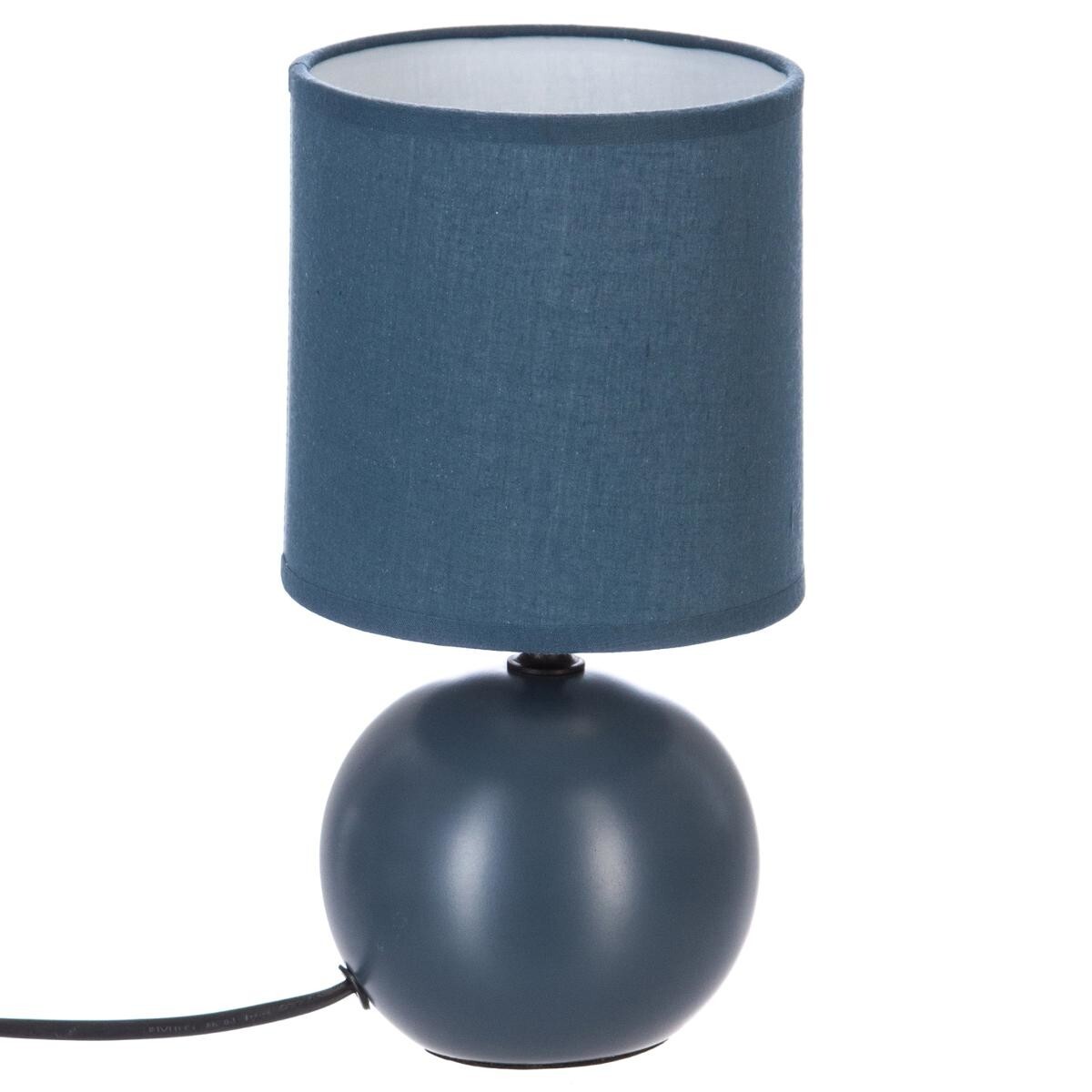Ceramic lamp "Tim&eacute;o" Blue matt, H.25 cm