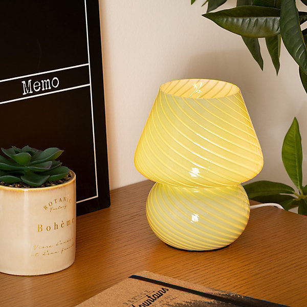 Lampe champignon Cara H18cm vert - Atmosphera