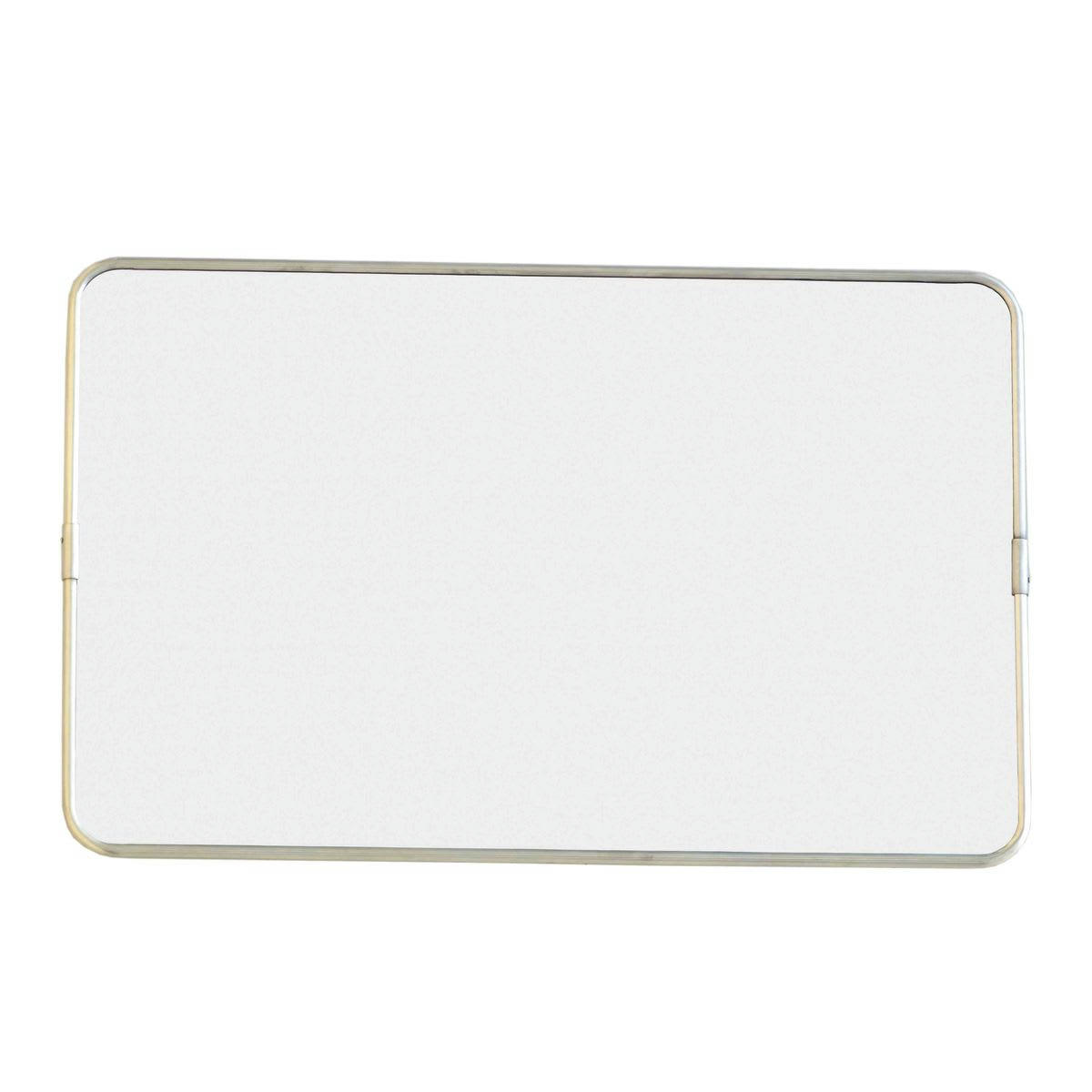 CHAUMONT - Miroir rectangulaire métal maillechort argenté 85 x 55 cm - Chaumont