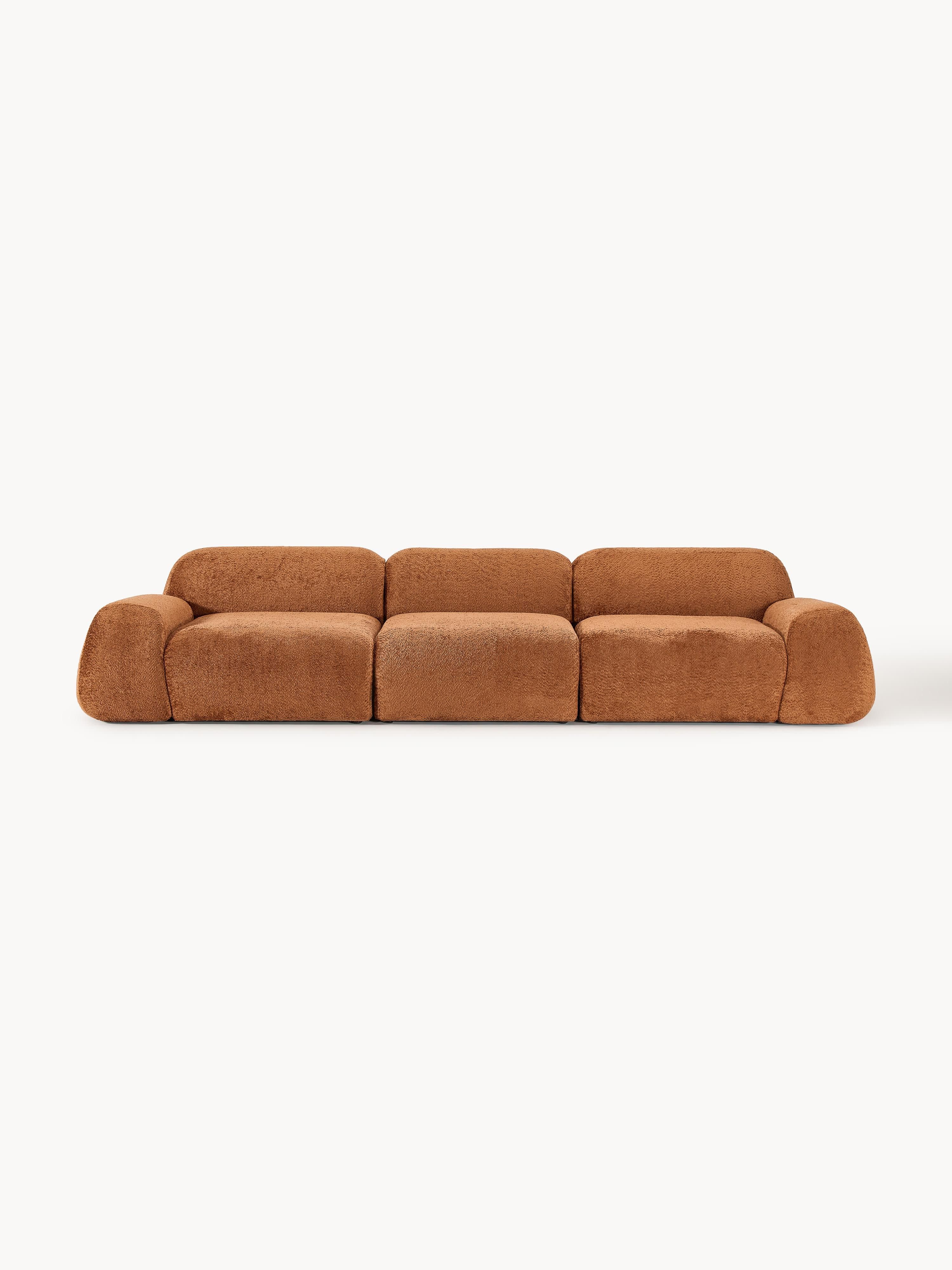 Modulares Sofa Wolke (4-Sitzer) aus Teddy-Bouclé