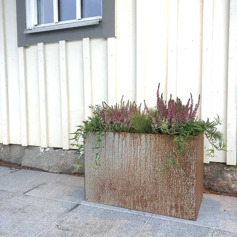 Kruka corten utan botten 45x75x55 cm