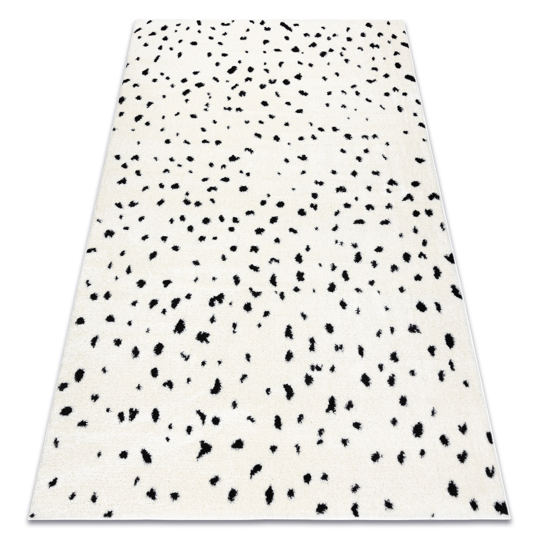 Dywan MODE 8508 kropki krem / czarny 80x150 cm