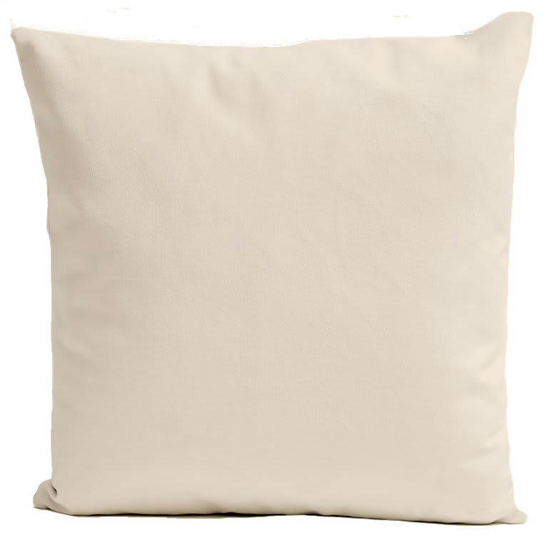 - Coussin uni velours beige clair  40x40cm