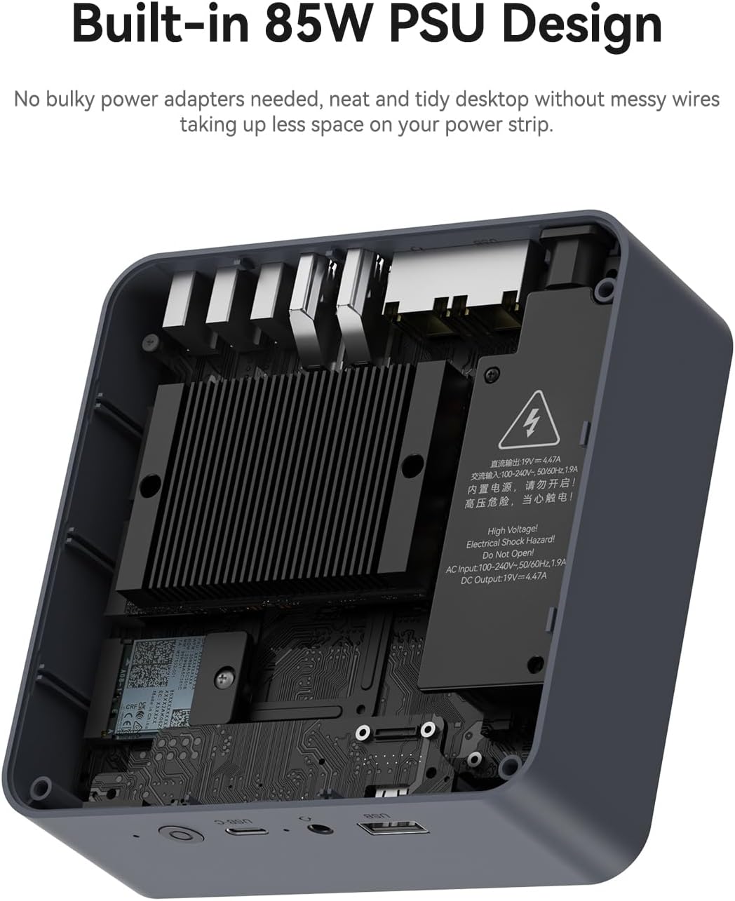 Beelink EQi12 Mini PC  Intel Core 1220P (up to 4.4GHz) 10C/12T  Mini Computer 16GB DDR4 3200MHz 500GB PCIe4.0 SSD  Dual HDMI Display 4K 60Hz/WiFi6/BT5.2/HTPC/NPU/AI/Built-in PSU