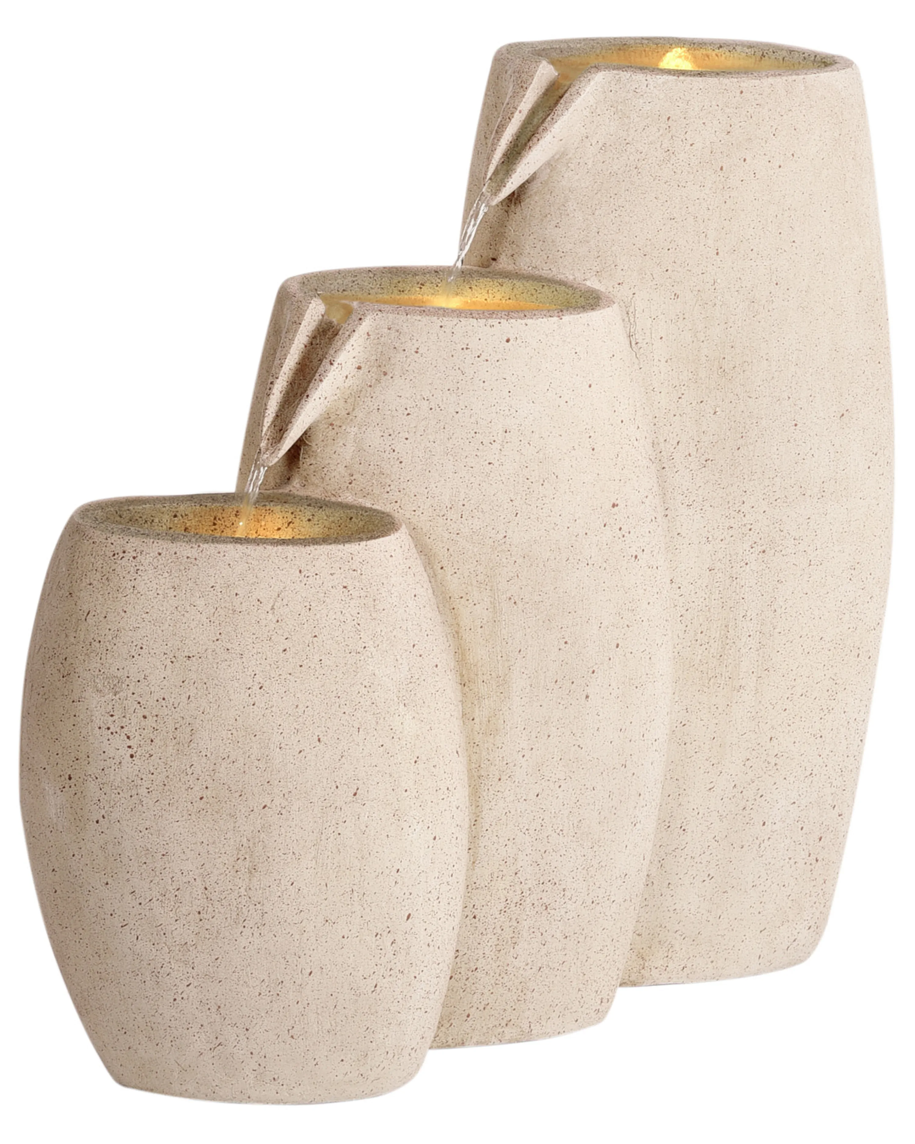 Garden Water Feature ARKLE LED Beige