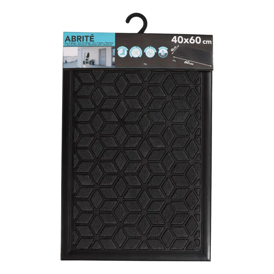 Luance Deurmat - Long Island - zwart - kunststof - 40 x 60 cm