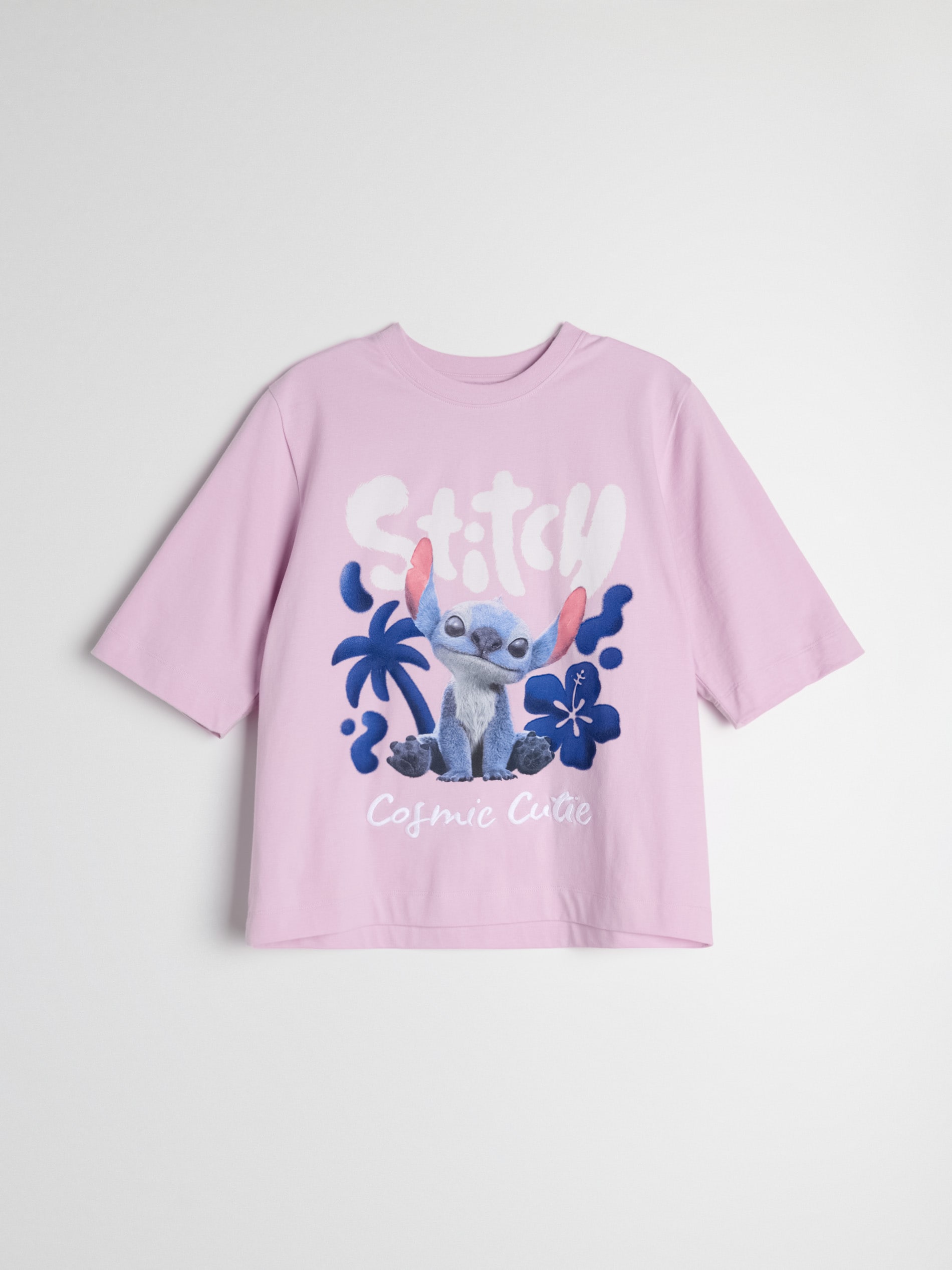 Bawełniana koszulka z nadrukiem Stitch