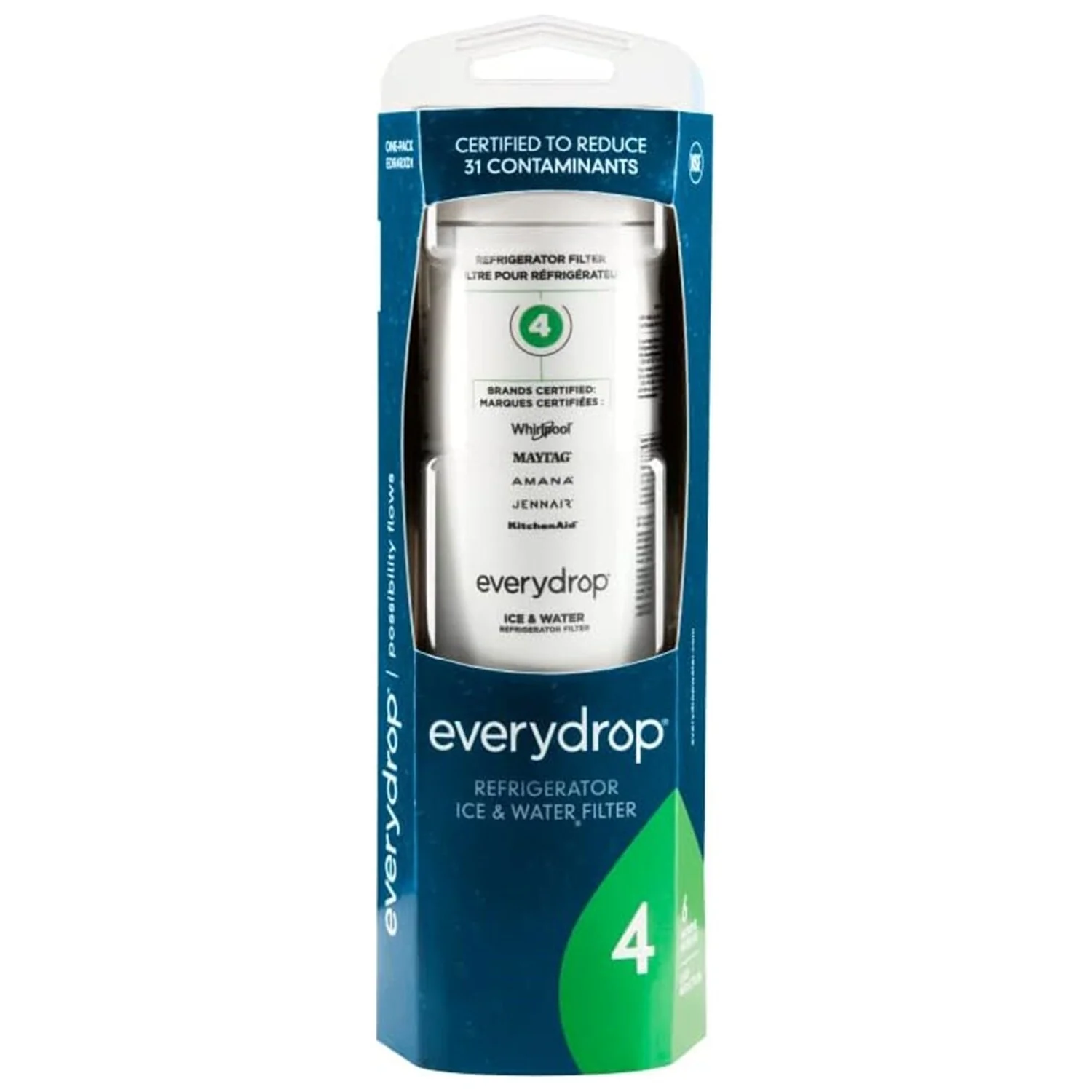 4 pack EveryDrop Refrigerator Water Filter 4, EDR4RXD1