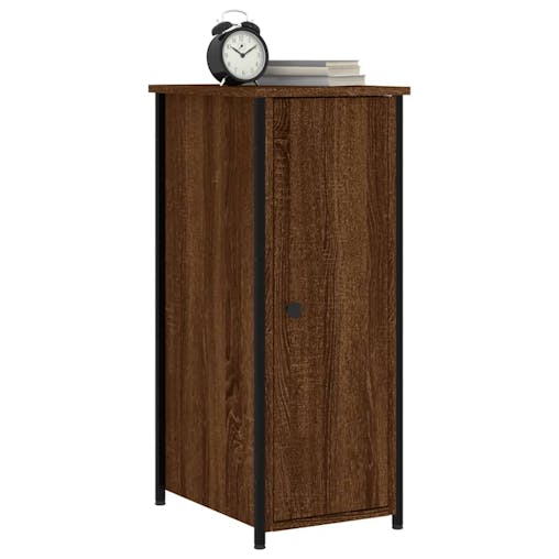 NNEVL Bedside Cabinet Brown Oak 32x42x80 cm Engineered Wood