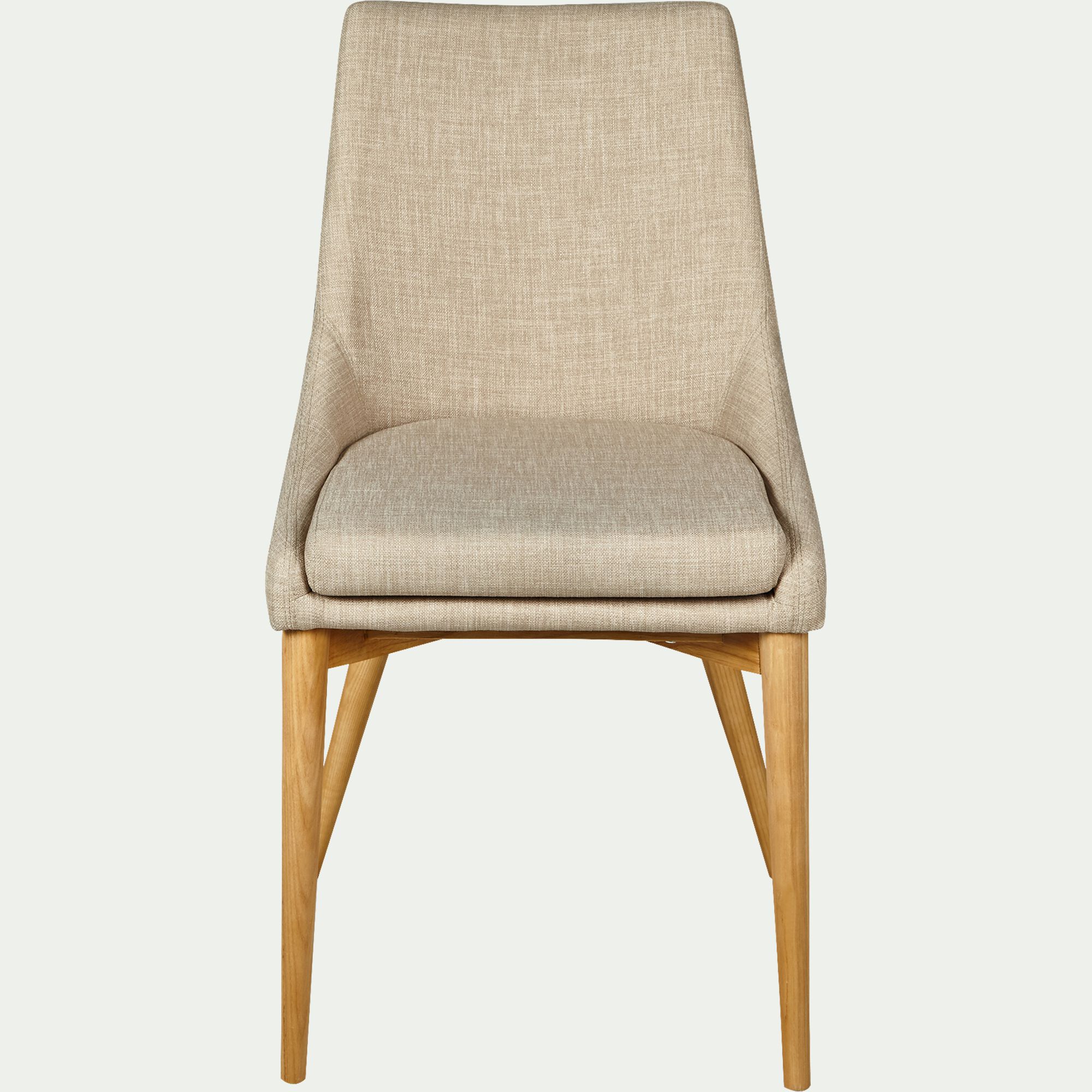ABBY - Chaise en tissu - beige