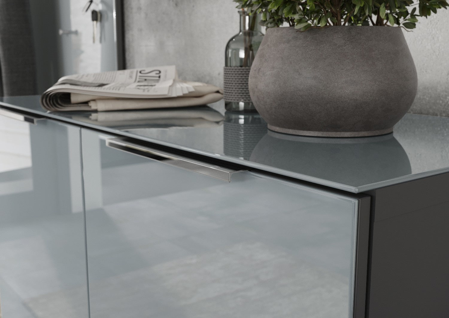 Germania Genova Schoenenkast Grafiet   Zilvergrijs