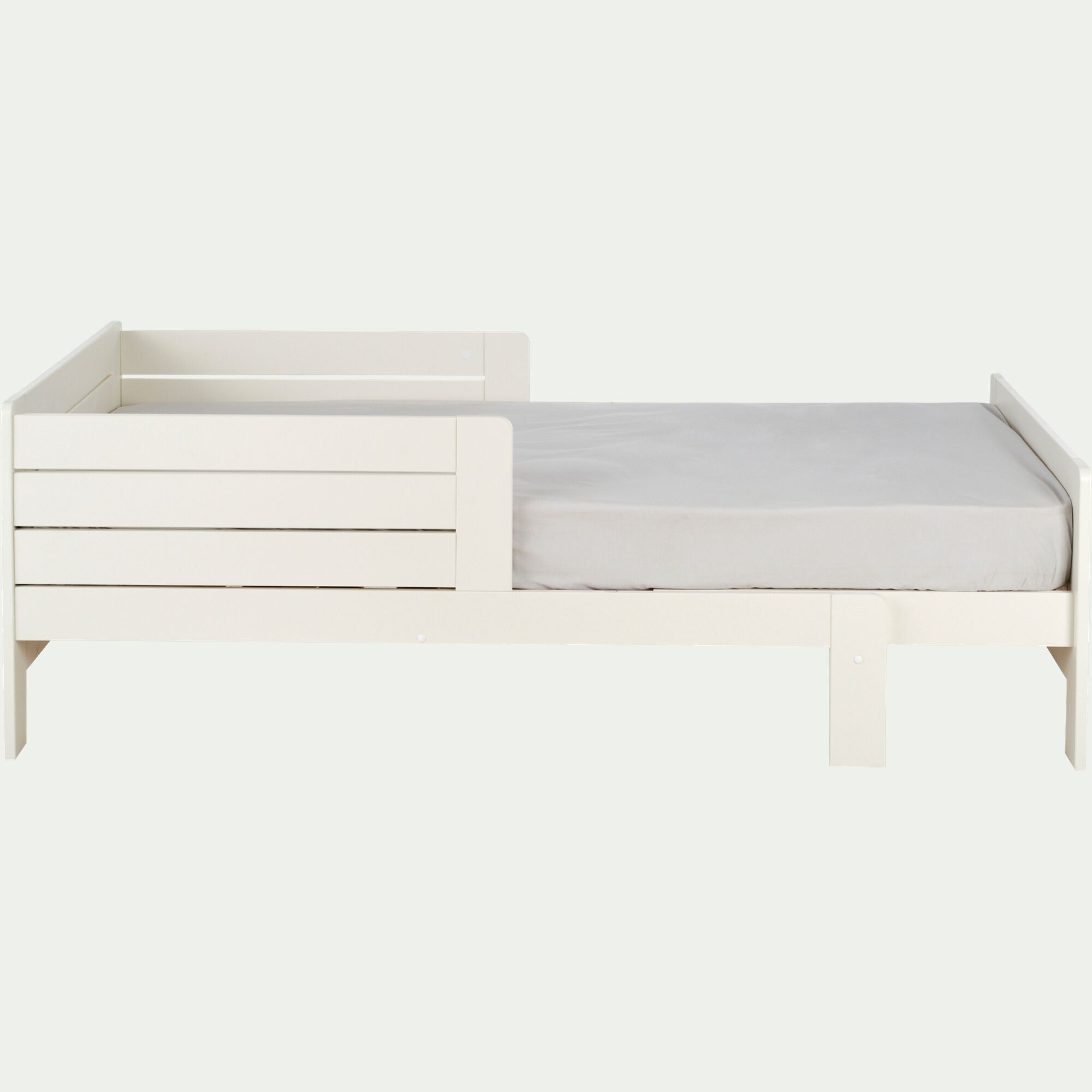 LOTTE - Lit évolutif 1 place en pin massif 3 positions pour enfant - blanc