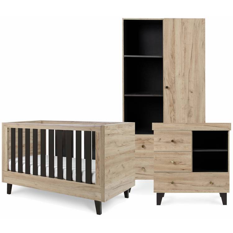 Tutti Bambini Como Nursery 3 Piece Furniture Set - Oak Grey