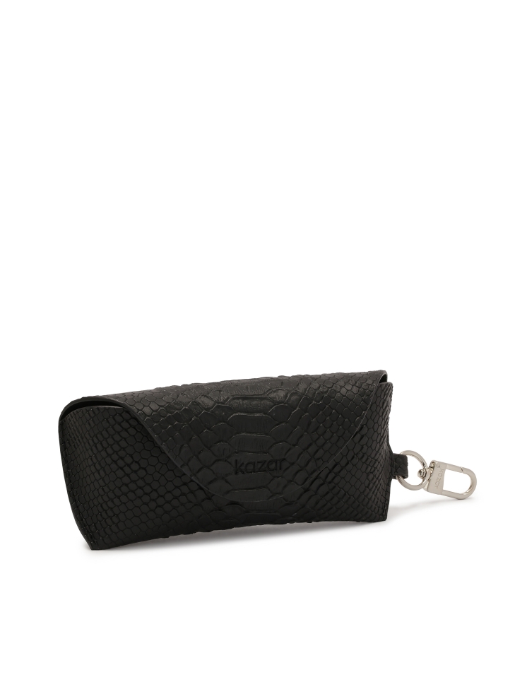 Spectacle case with embossed pattern