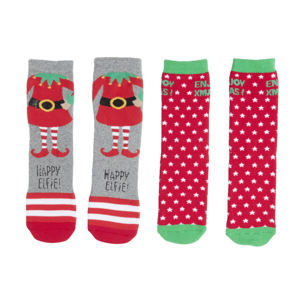 Lot de 2 paires de chaussettes de No&euml;l 36/41