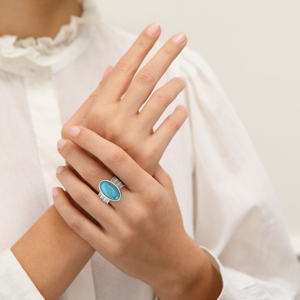 Bague Solitaire Turquoise