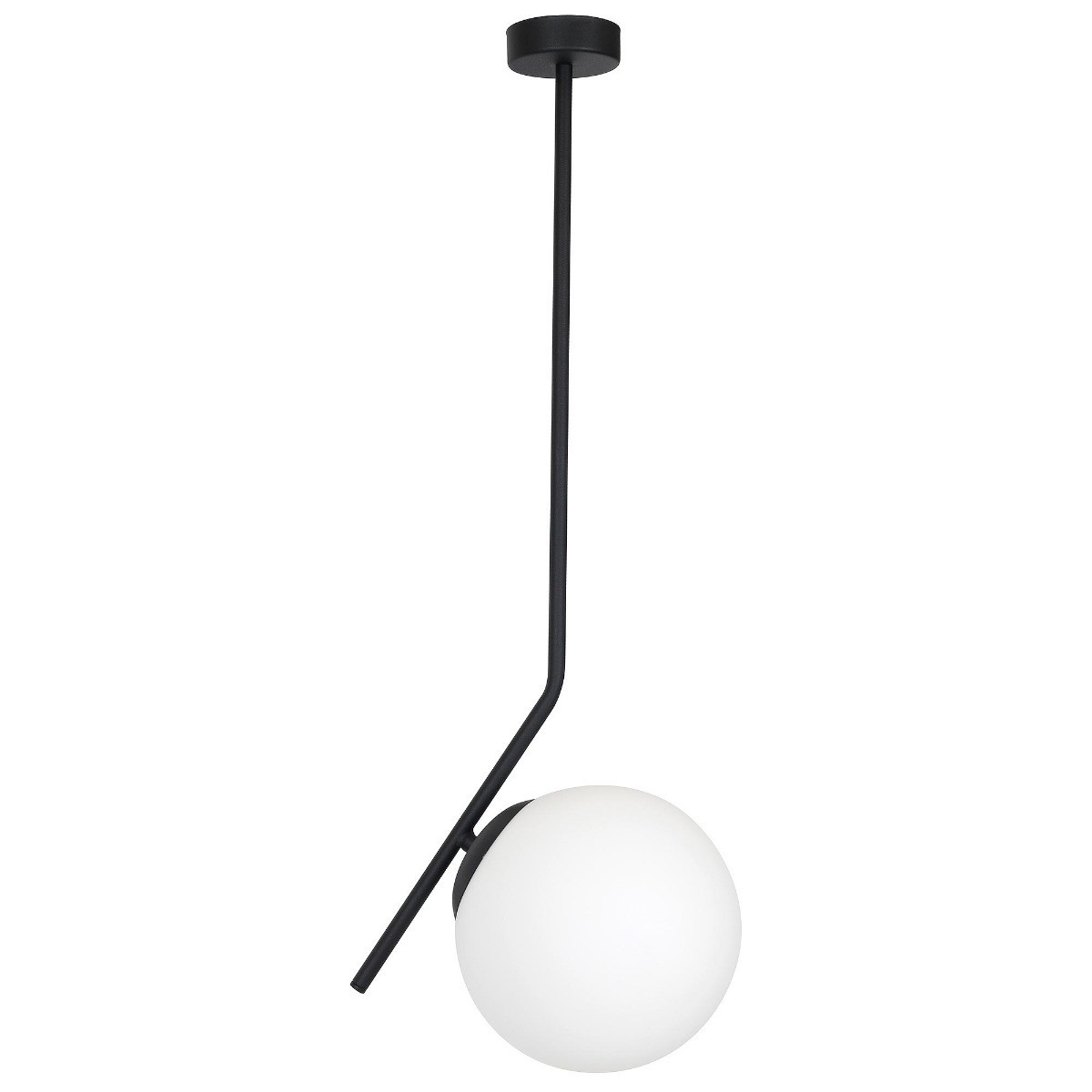 Lampa wisząca czarno-biała LUNA 1xE27x60W wym: 75x28x28 cm Aldex