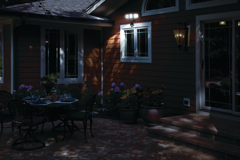 NOMA Triple-Head LED 180-Degree Outdoor Solar Motion Sensor Security Light, Weather-Resistant