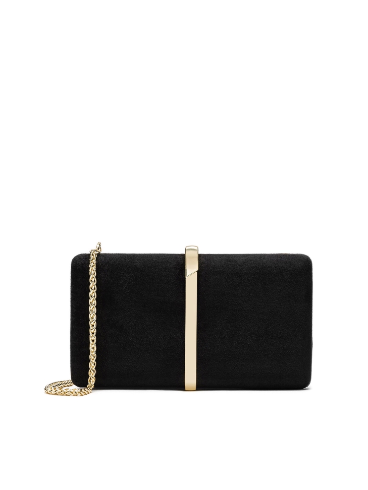 Ladies' black clutch bag