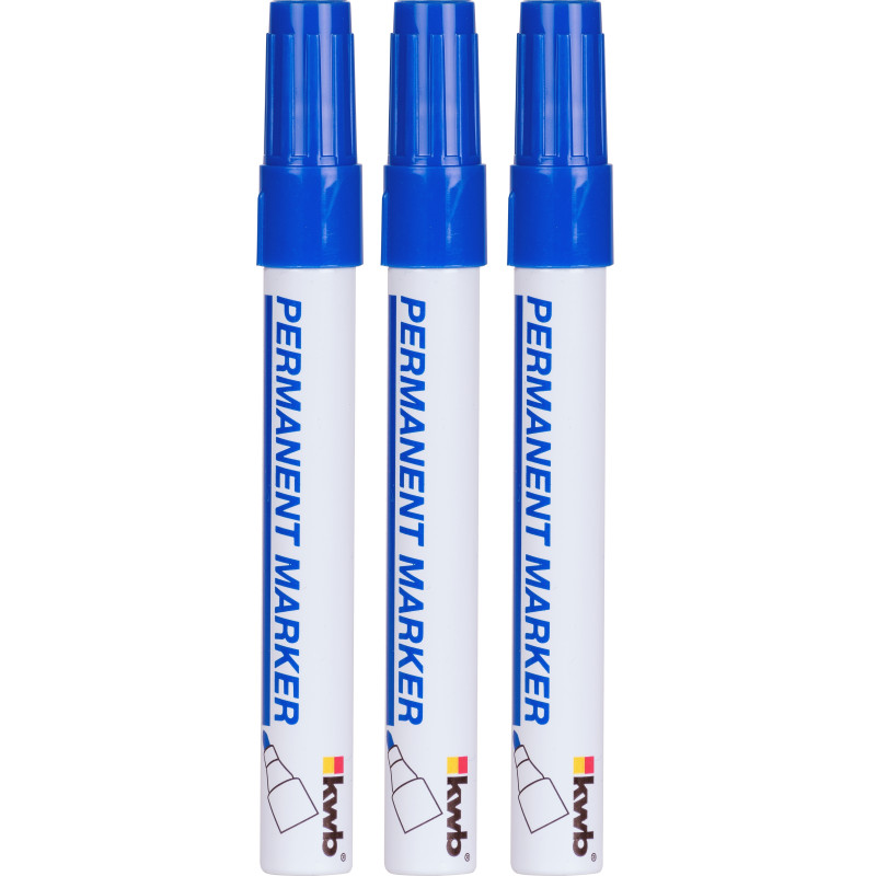 Marqueur fin bleu 3 pièces KWB