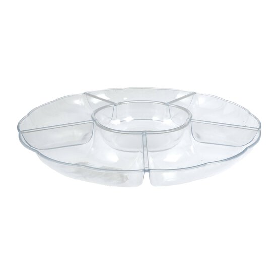 Clear Party Platter 6 Wells