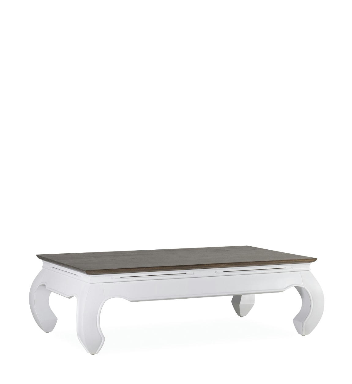 EVEREST - Table basse en bois marron et blanc L 125 cm
