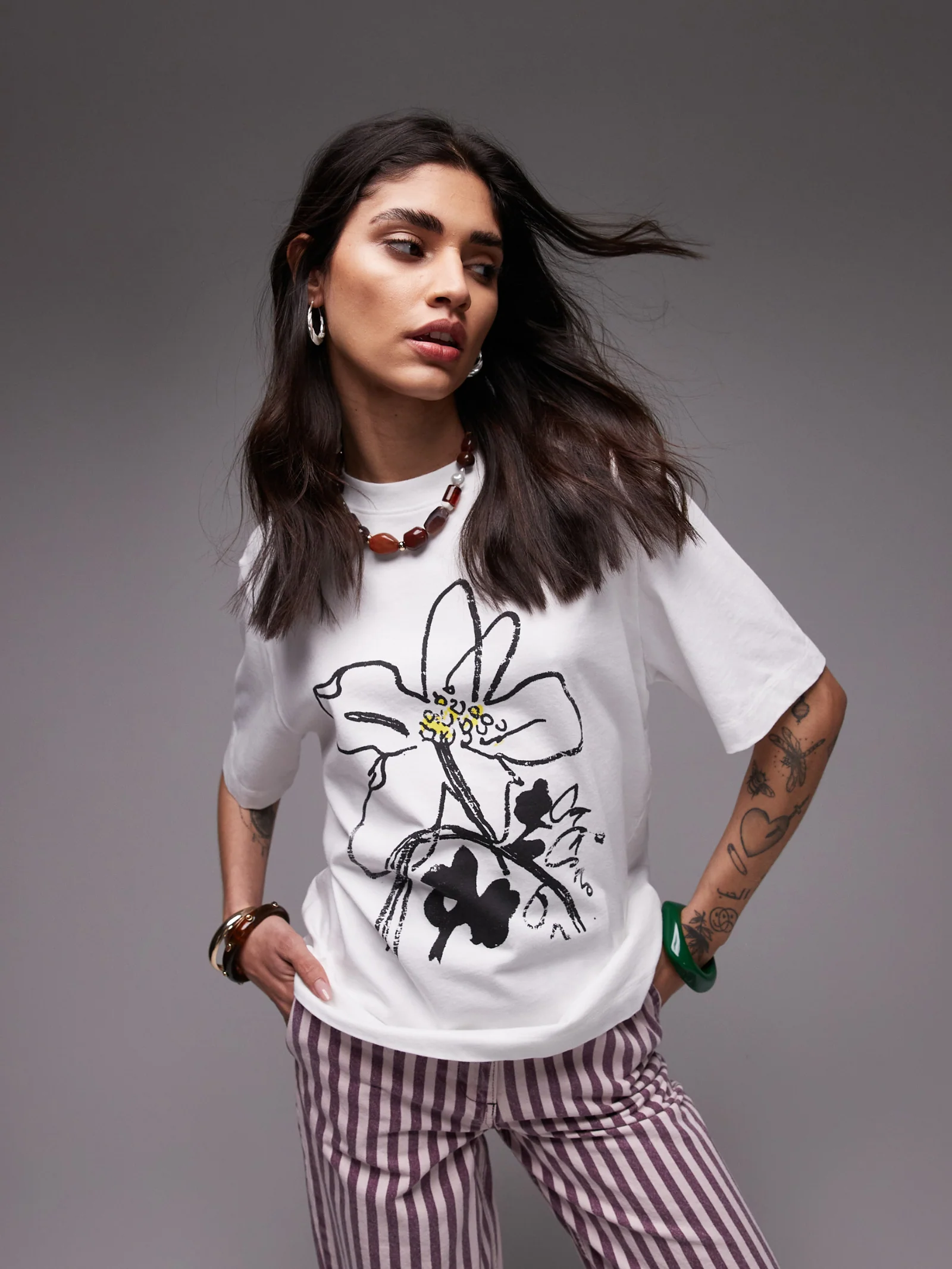 Shrunken Floral Tee