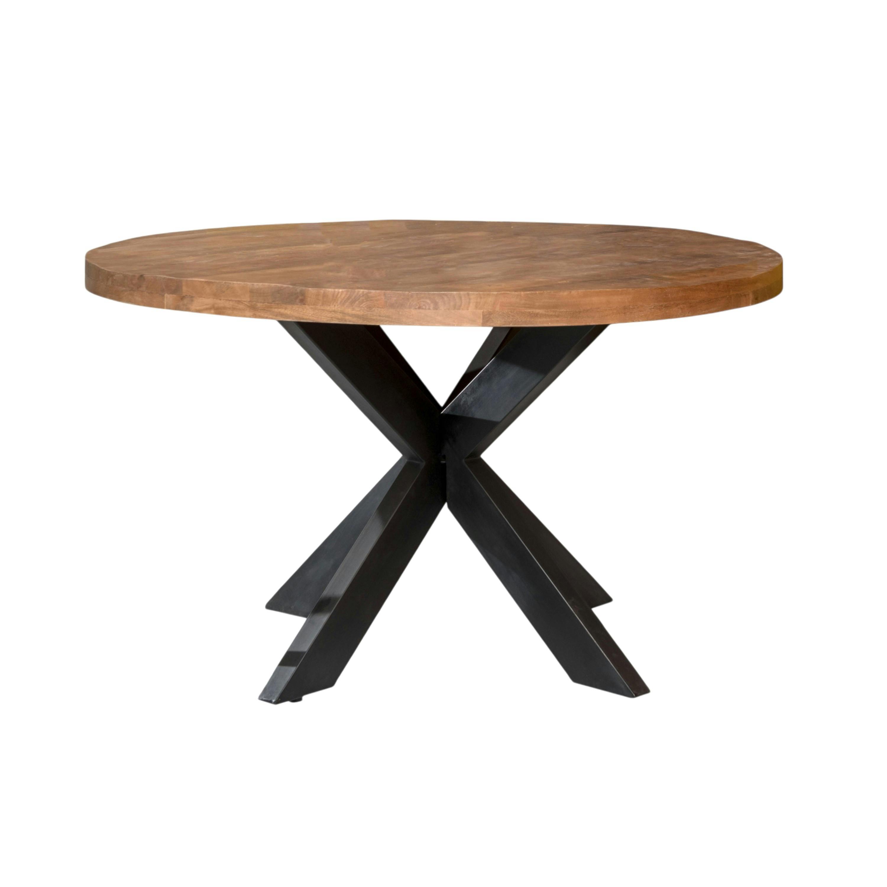 Table à manger ronde en bois de manguier Ø130 cm FULTON